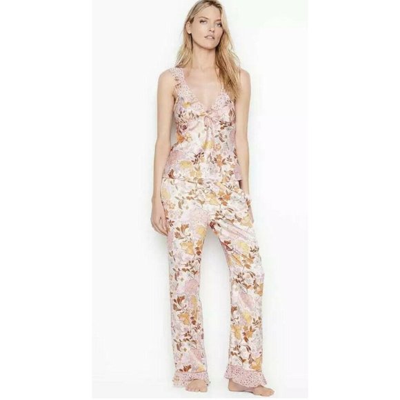 Victoria's Secret Floral Sleep Cami Tank Pants Set